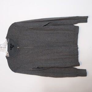 Audrey & Grace Gray Zip Up Cardigan Sweater